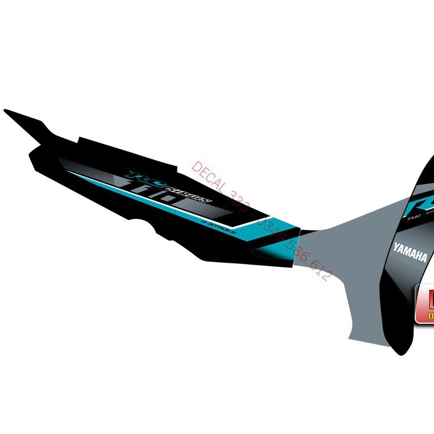 Tem Rời SIRIUS RC  XANH LỤC xám chỉ TRẮNG 892112 (Tem Chế 3 Lớp Chống Phai Màu)