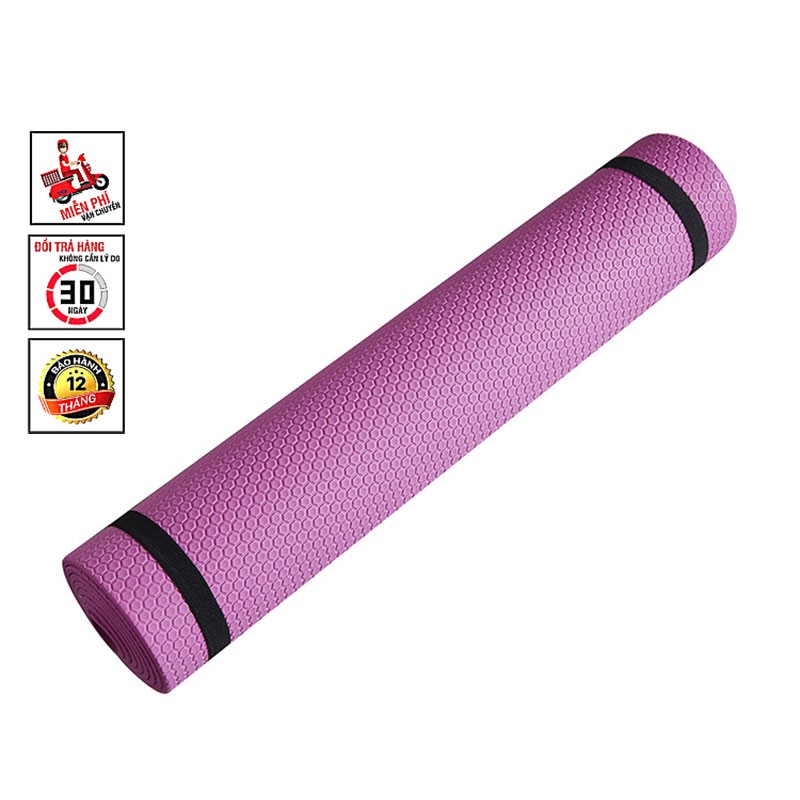 Thảm Yoga Chất Lượng  Êm Ái Chống Trượt, Thảm Tập Yoga 1 Lớp Cao Cấp