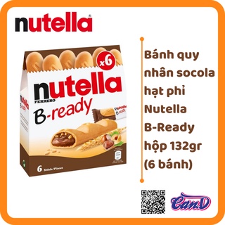 Bánh quy nhân socola hạt phỉ Nutella B-Ready hộp 132gr (6 bánh)