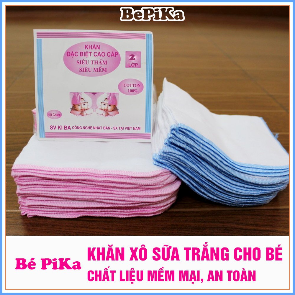 Khăn xô , khăn sữa trắng 2 lớp cho bé