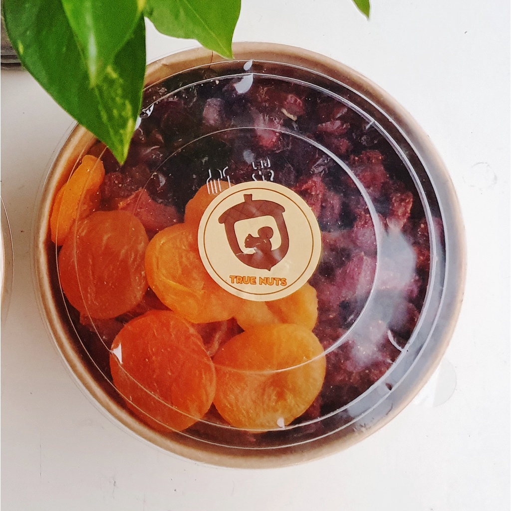 Mixnuts Dâu Tây Và Hạt Dinh Dưỡng Mix 4 Loại (Macca, Điều, Hạnh Nhân, Óc Chó) - Granola Siêu Hạt - Ăn Vặt Mẹ Bầu