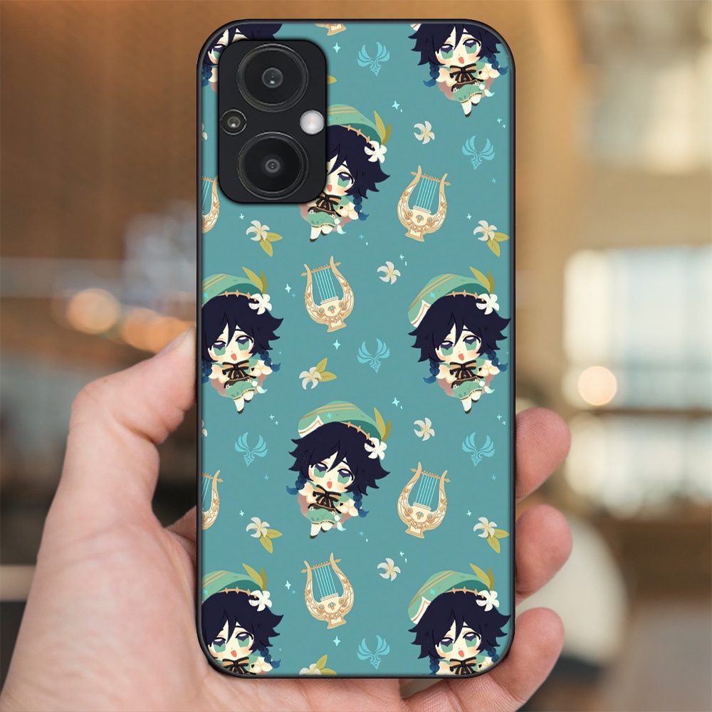 Ốp lưng Oppo Reno 7Z 5G viền đen in hình Venti Genshin Impact