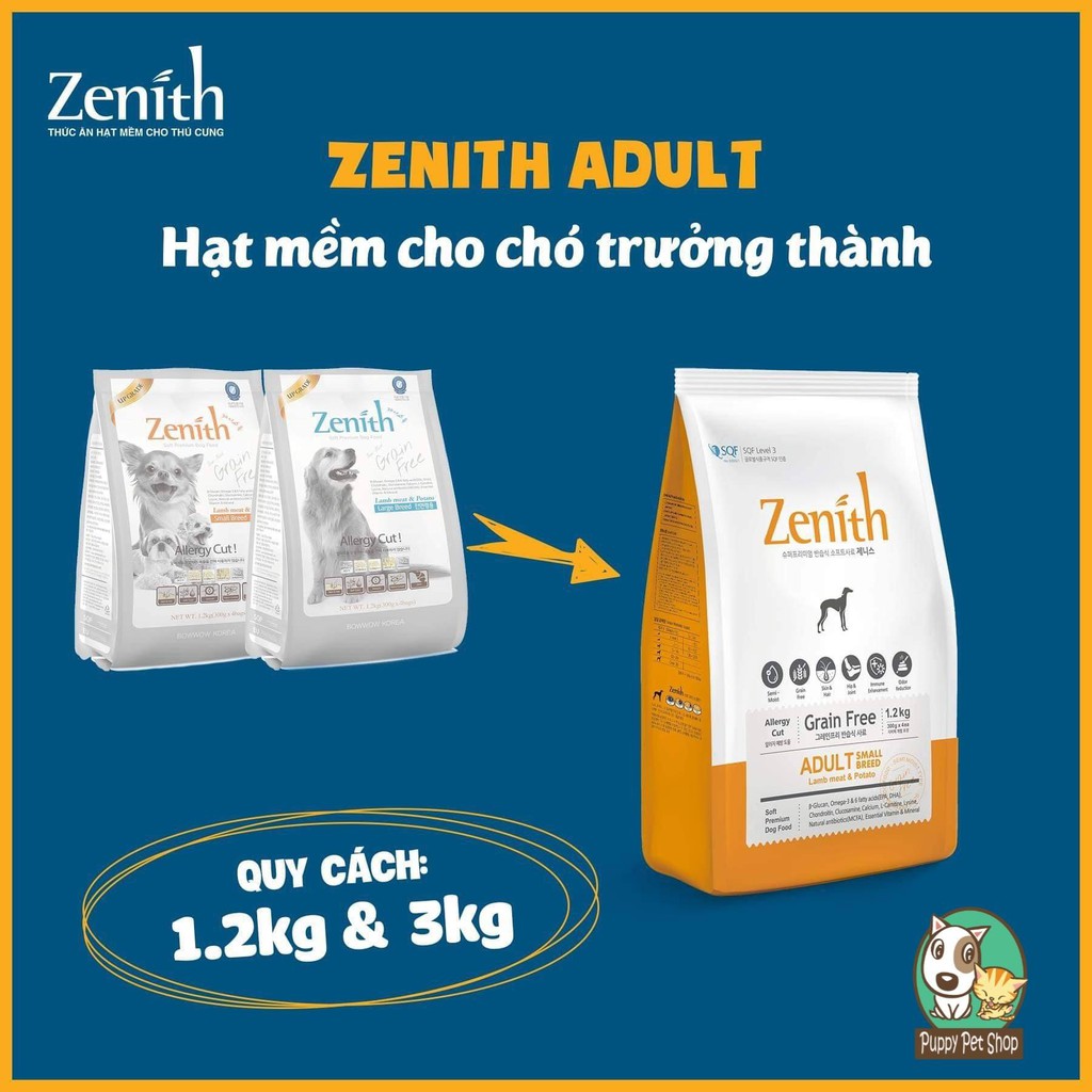 Thức Ăn Hạt Mềm Cho Chó Zenith Dog 3Kg