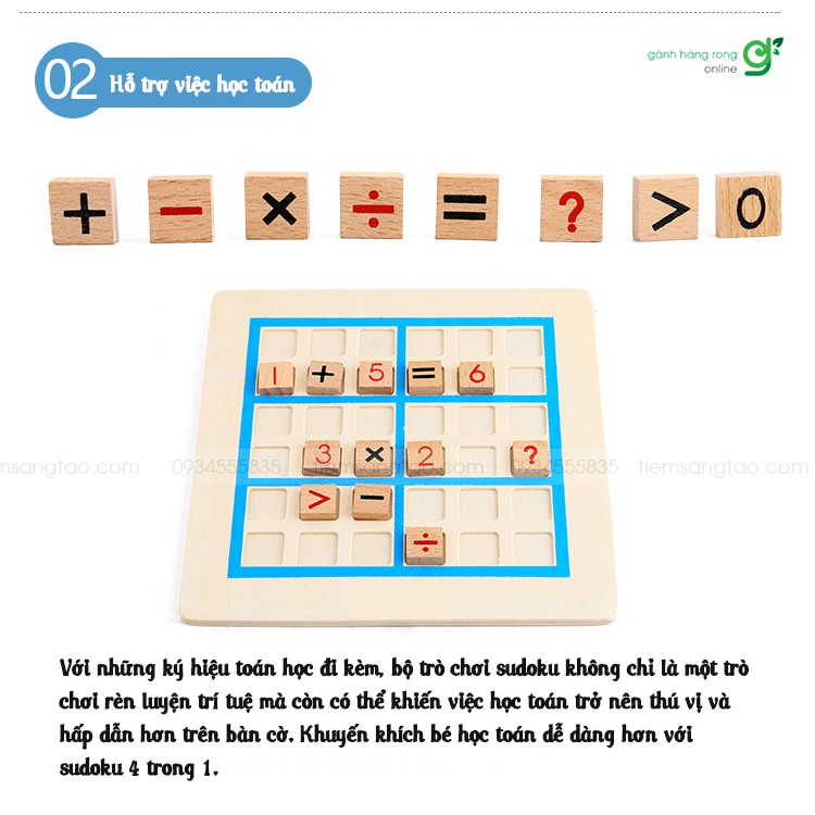 Trò chơi trí tuệ Sudoku hộp gỗ 1 BGS1, Boardgame thư giãn
