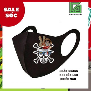 Khẩu Trang One Piece Phản Quang Đen Siêu Chất