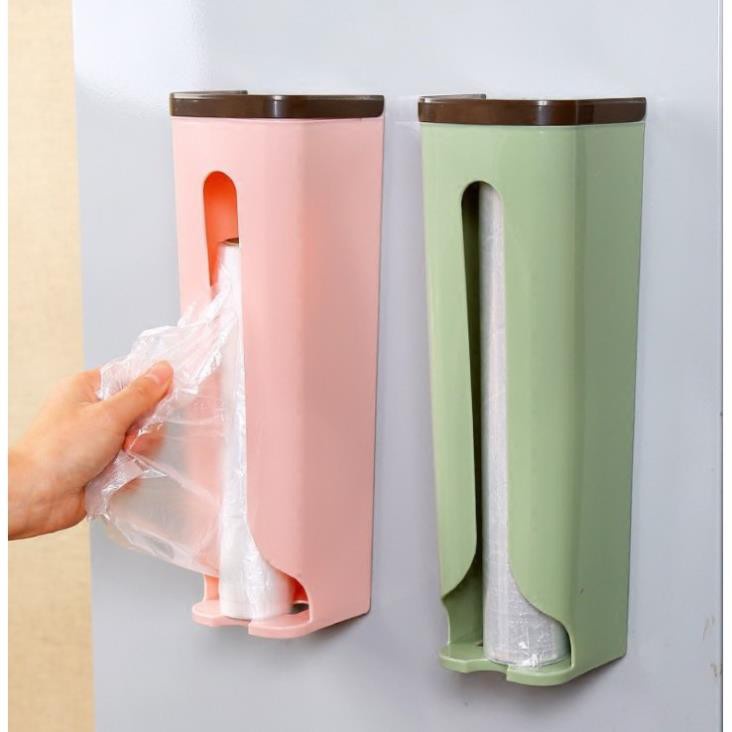 Hộp dán tường đa năng decor sắp xếp túi nilon, túi rác, giấy lau nhà bếp dạng rút dáng dài No.101254