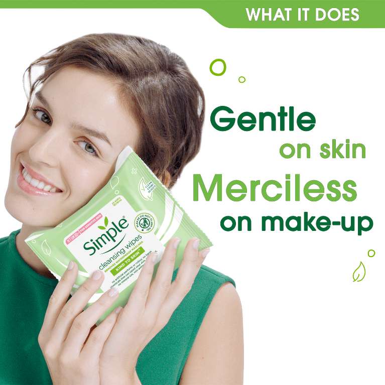 Khăn Ướt Tẩy Trang Làm Sạch Sâu Cho Da Nhạy Cảm Simple Kind To Skin Cleansing Facial Wipes (25 Tờ)