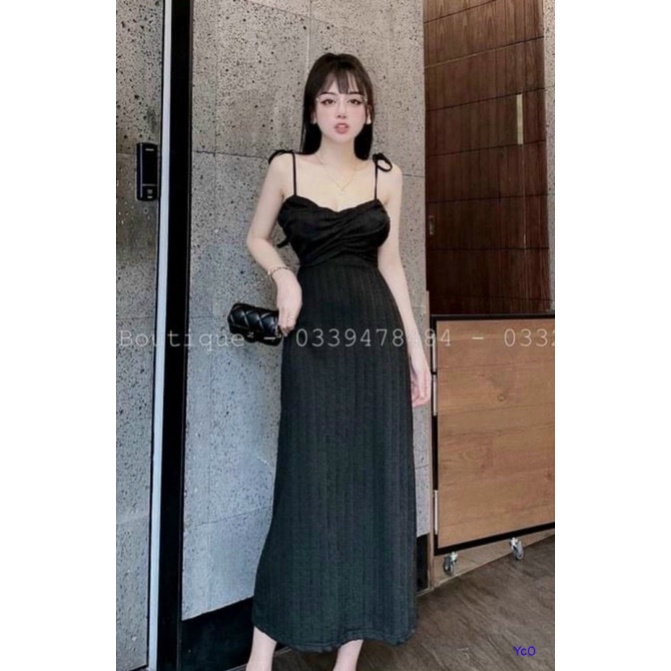 ĐẦM THUN GÂN HAI DÂY DÁNG ÔM BODY CHẤT VẢI MỀM MẠI CỰC SEXY UP Thời Trang hhp 2022