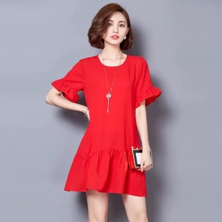 Đầm suông đuôi cá tay bèo 