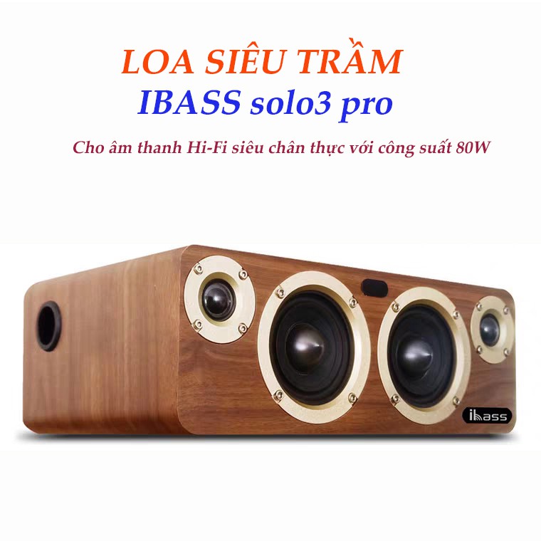 [Mã 254ELSALE giảm 7% đơn 300K] loa thanh xem phim nghe nhạc chơi game kết nối không dây tivi smart IBASS SOLO PRO 3