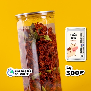 Bò khô sợi dài lá chanh chuẩn vị | 300g | Ăn vặt Tiểu Trư Snacks Hà Nội ngon rẻ