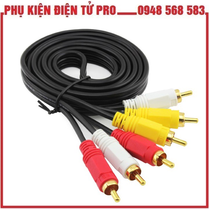 DÂY LOA AV 3 RA 3 3M TRUYỀN TÍN HIỆU HÌNH ẢNH, ÂM THANH TỪ CÁC THIẾT BỊ NHƯ TI VI, ĐẦU KỸ THUẬT SỐ, ĐẦU DVD, CD, LOA