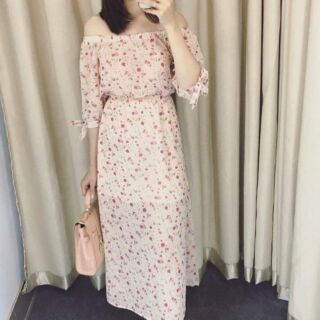 Váy maxi hoa nhí H&M