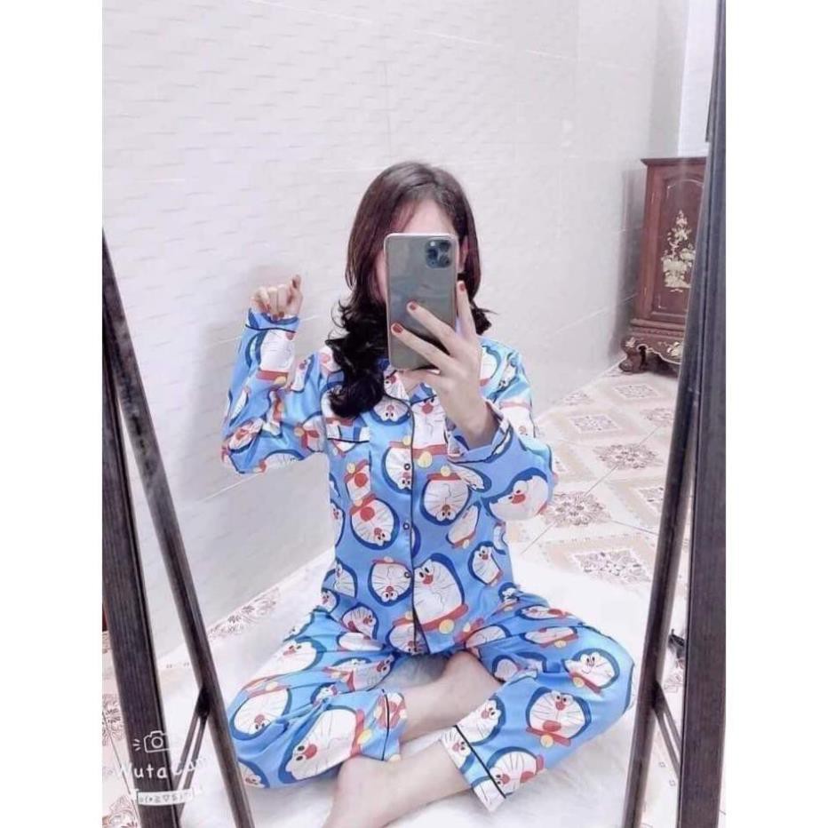Bộ Pijama Thu Đông Quần Dài Áo Dài Cho Nữ Đủ Màu Sắc  ཾ ༴