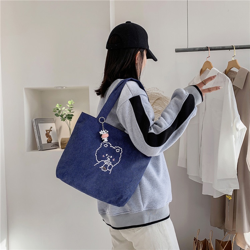 Túi xách IELGY vải nhung phong cách Hàn Quốc dễ thương thời trang