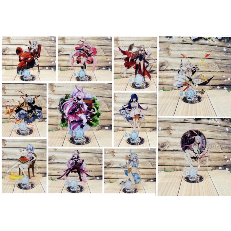 tượng mô hình Honkai impact 3 để bàn size to mica trong/Standee anime game Honkai impact 3