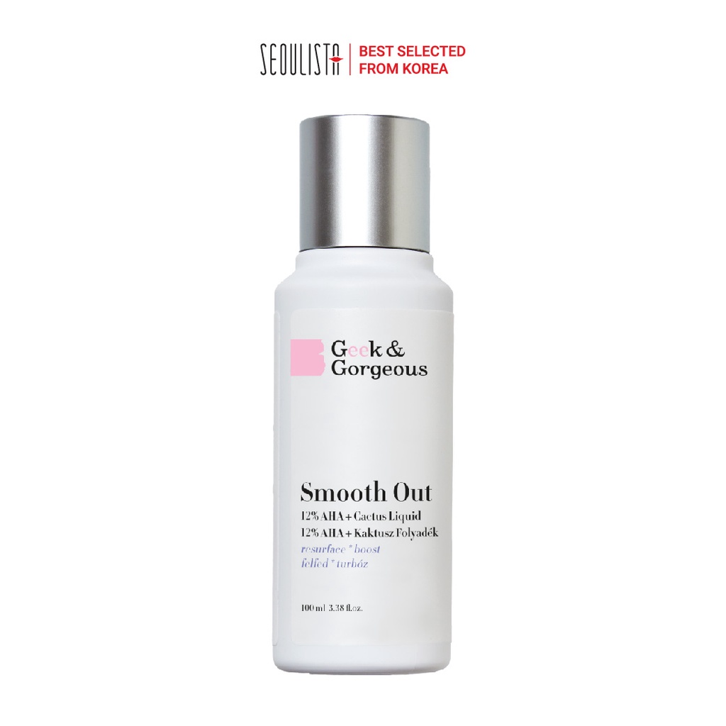 Dung Dịch Tẩy Da Chết, Ngăn Ngừa Lão Hóa Geek&Gorgeous Smooth Out 12% AHA 100ml