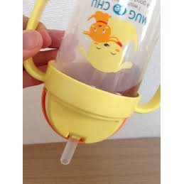 Bình uống nước có ống hút Pip Baby 200ml Cam chính hãng