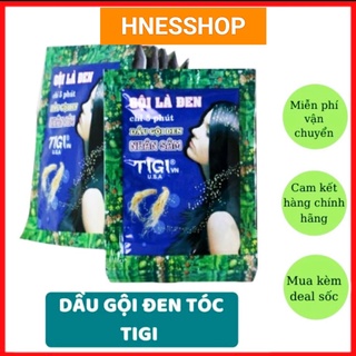 Gội là đen, gội đen nhân sâm thảo dược - thuốc nhuộm tóc - dầu gội phủ bạc 23ml