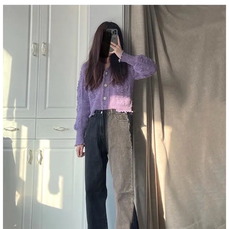 Quần Jeans Ống Suông Nam Nữ Unisex Màu Đen Khói Basic Cạp Cao Cạp Cao Phong Cách Ulzzang Hàn Quốc Chất Jean Loại 1