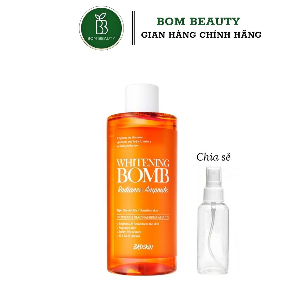 Tinh chất làm trắng da BadSkin Whitening Bomb Radiance Ampoule 400ml