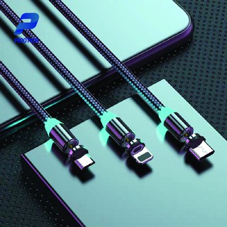 Cáp sạc nam châm 3 ĐẦU lực hút CỰC MẠNH cho iphone samsung, xiaomi, oppo SIÊU BỀN, tiện dụng [Lỗi 1 đổi 1]