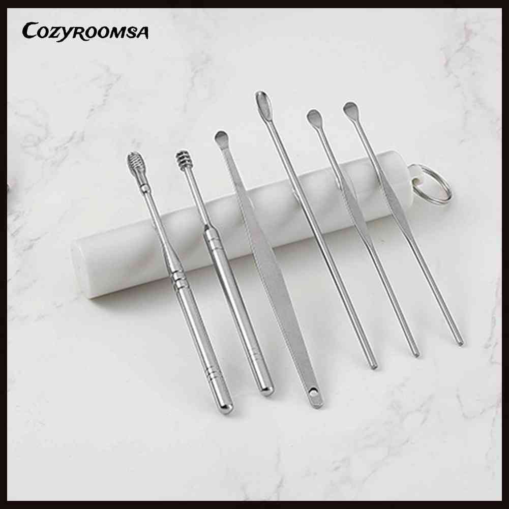 Bộ 6 Dụng Cụ Lấy Ráy Tai Bằng Thép Không Gỉ