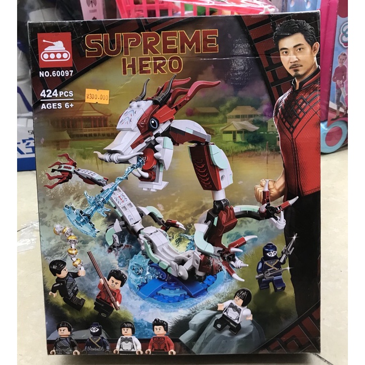 Đồ chơi xếp hình marvel non lego 76177 60097 shang chi và rồng thần