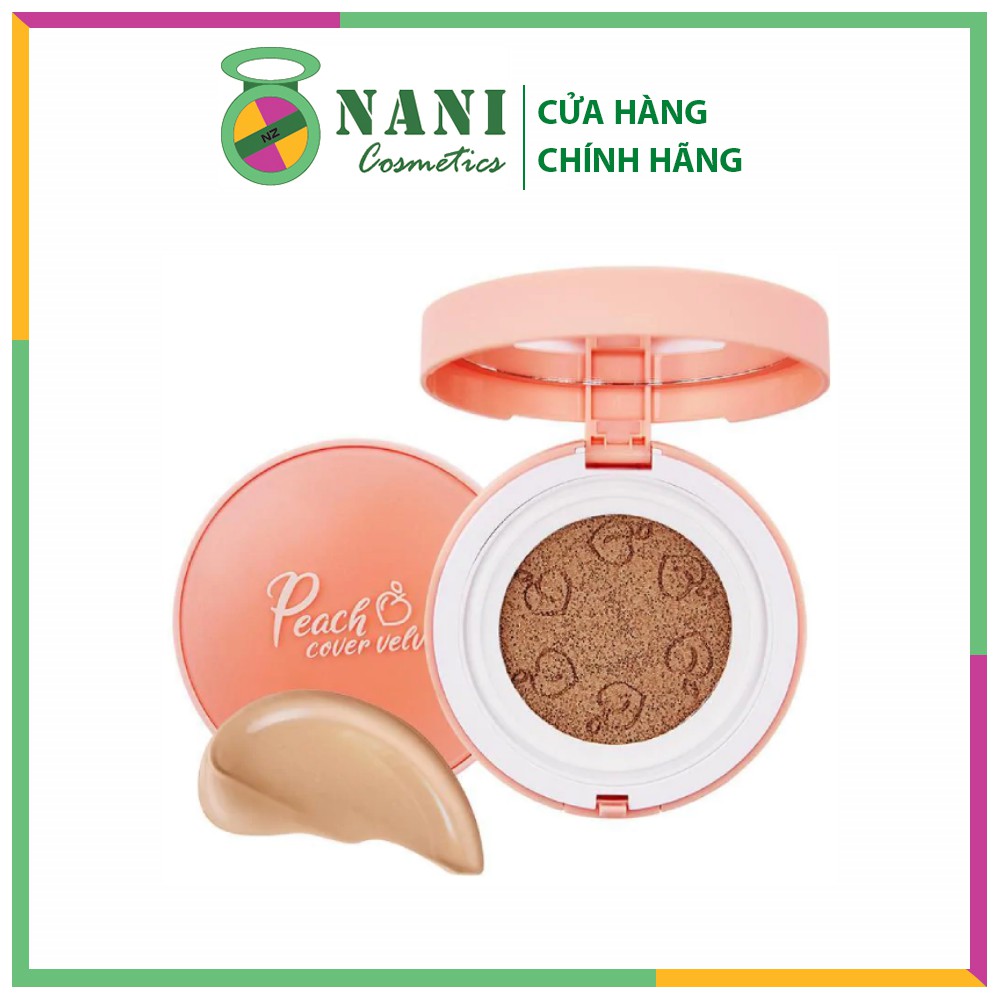 Phấn Nước Dưỡng Ẩm, Che Phủ Tốt Black Rouge Peach Cover Velvet Cushion SPF50+/PA++++ 14g