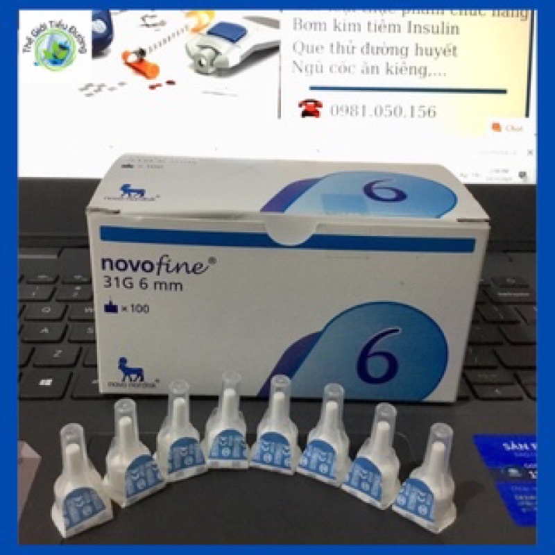 Đầu kim Novofine lắp bút tiêm tiểu đường (10 đầu kim bút tiêm)