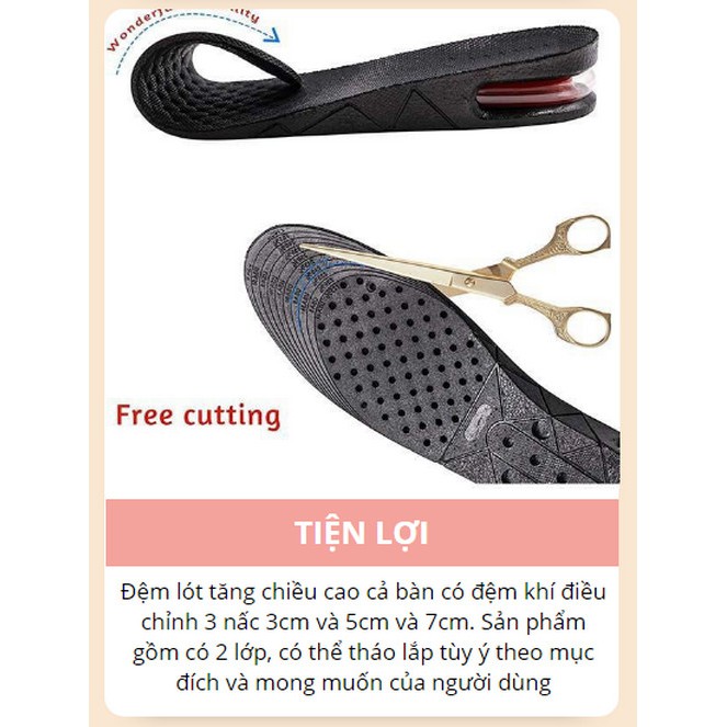 Lót Giày Tăng Chiều Cao Đệm Khí Kit Air Free Cutting - Home and Garden