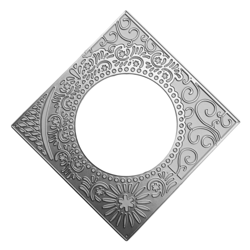 Khuôn Cắt Giấy Kim Loại Hình Vuông Macrame