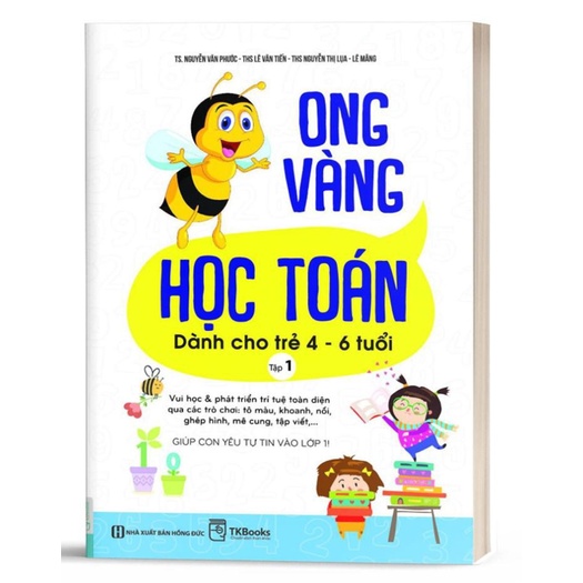 Sách - Combo 4 cuốn Ong Vàng Học Toán Dành Cho Trẻ 4-6 tuổi - Học Kèm App Online
