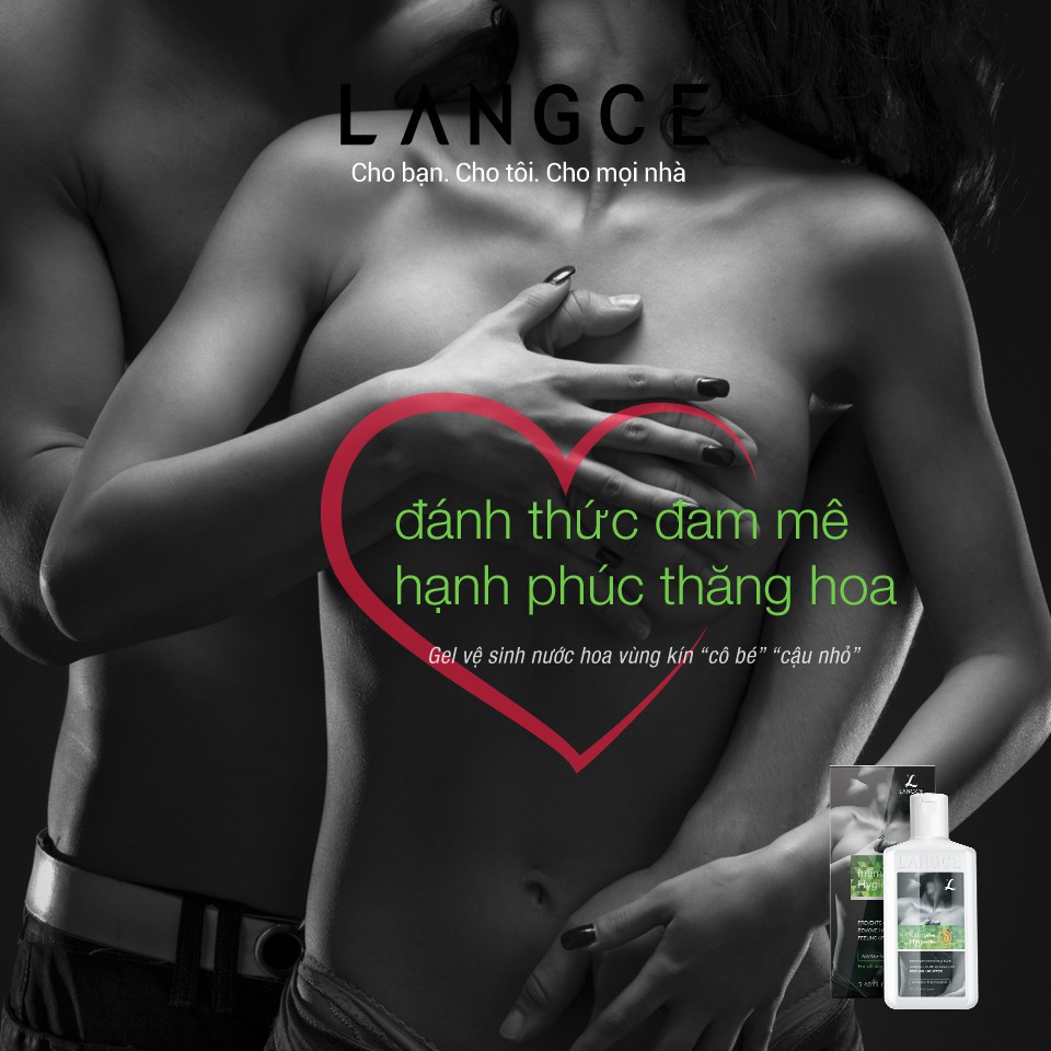 Gel Vệ Sinh Nước Hoa Vùng Kín Nam Đánh Thức Đam Mê 100ml LANGCE TẶNG Tinh dầu Massage Titan 10ml - Hàng nhập khẩu