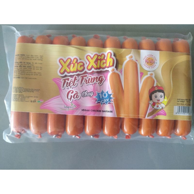 Xúc Xích Chay Âu Lạc 1 Gói 10 Cây (3 Vị Hải Sản, Gà, Thịt Chay) | BigBuy360 - bigbuy360.vn