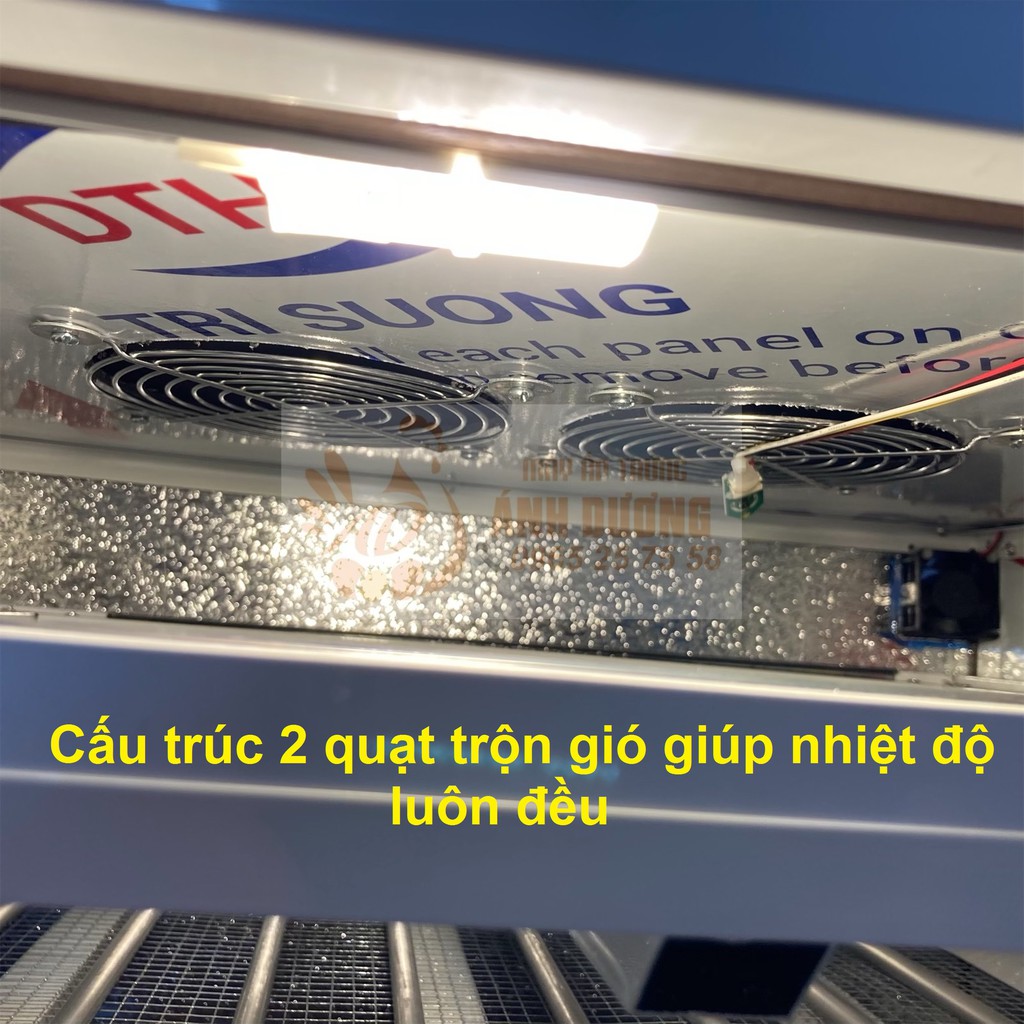Máy Ấp Trứng Nam An F100 - 108 quả - Tặng máy phun sương tự động hút nước bên ngoài