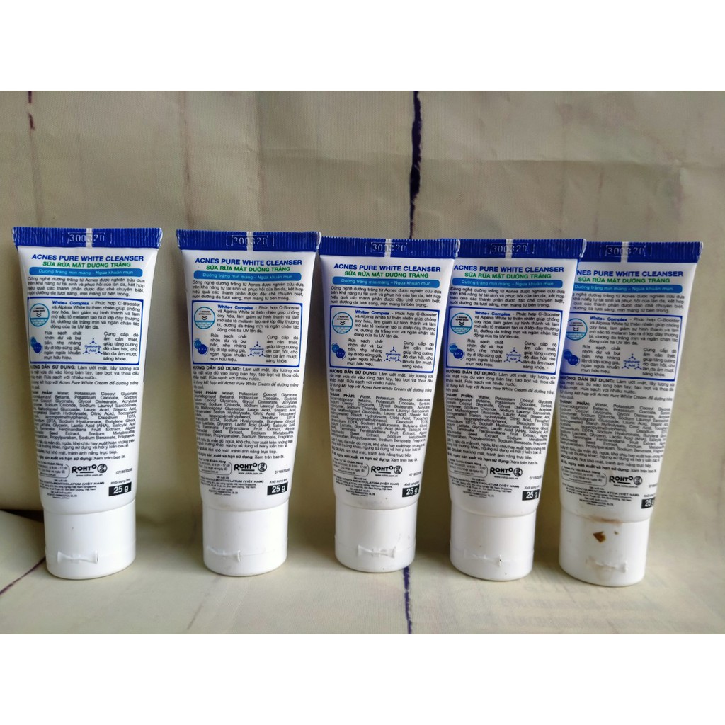 Acnes Pure White Cleanser – Sữa rửa mặt dưỡng trắng 25gram