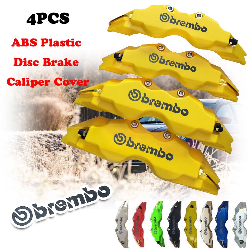Set 4 Ốp Nhựa ABS Cho Đĩa Phanh Trước Và Sau Của Xe Hơi AUDI BMW Benz JEEP