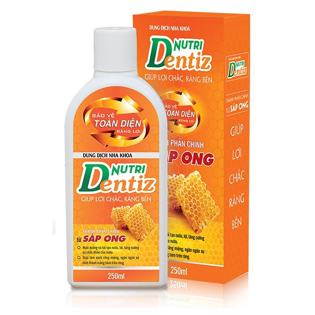 Dung dịch nha khoa nước súc miệng Nutri Dentiz NutriDentiz Spaphar sáp ong 250ml