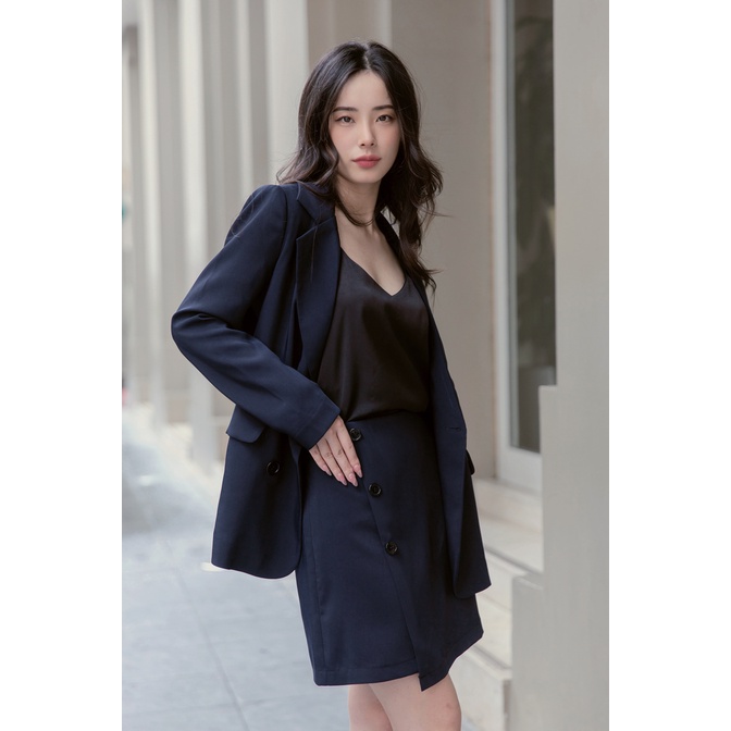 Chân váy xanh navy Jade - Maiimer