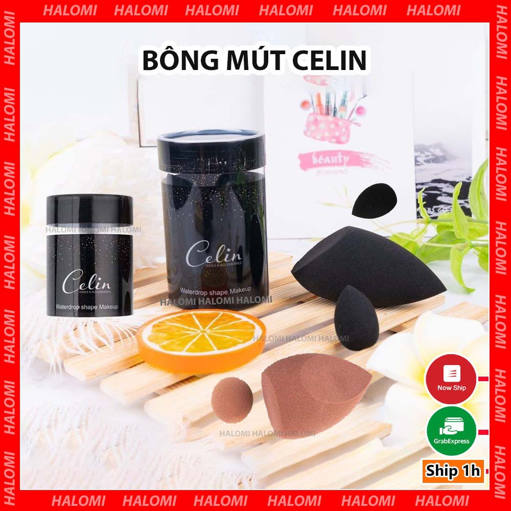 Bông Mút Tán Nền Celin 2 Chiếc Màu Nâu Đen Siêu Mềm Đàn Hồi Cao