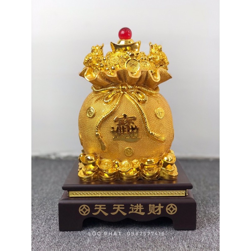 Túi vàng kim bảo phong thủy Lộc phát chiêu tài lộc quà tặng tân gia khai trương- FREESHIP