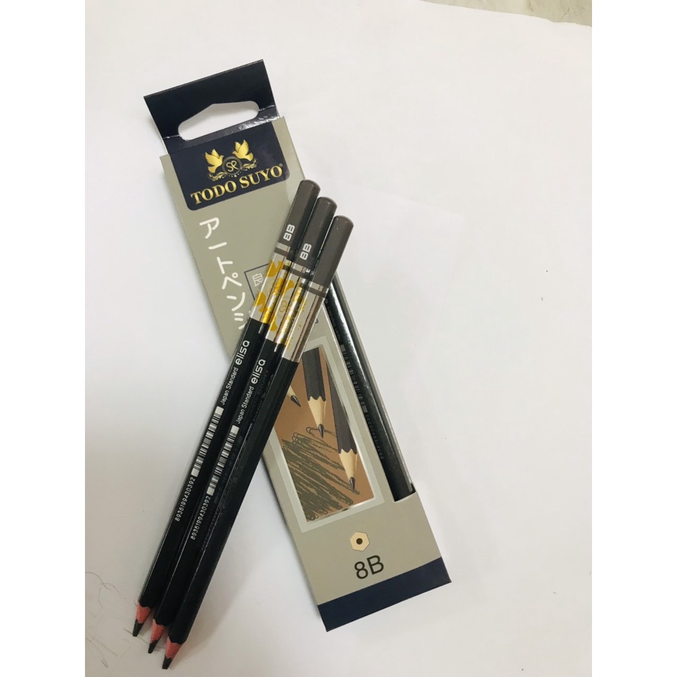 Combo 3 chiêc bút chì gỗ mềm Gstar ELISA 2B đến 10B