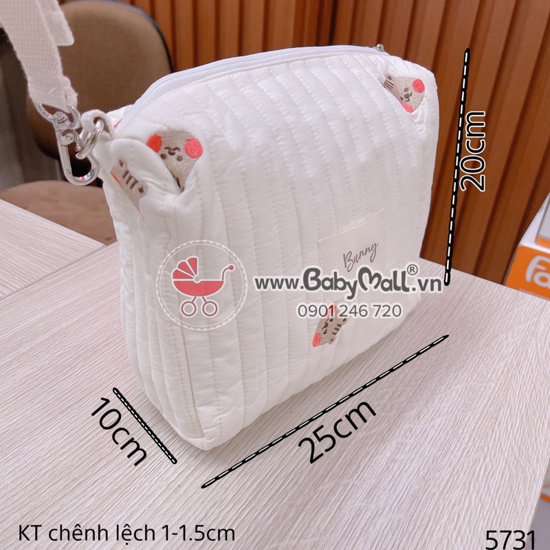 Túi đựng đồ treo xe đẩy mini thêu hoạ tiết