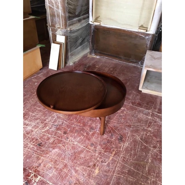 Bàn trà sofa gỗ xoay turning gỗ nhập khẩu hàng sản xuất trực tiếp tại xưởng