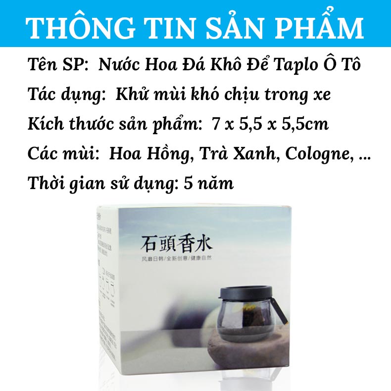 Nước Hoa Xe Ô Tô Đá Khô - Để Và Trang Trí Taplo Xe Ô Tô Nước Hoa Khử Mùi Xe, Có Nhiều Mùi Hương CARZONE.TOP