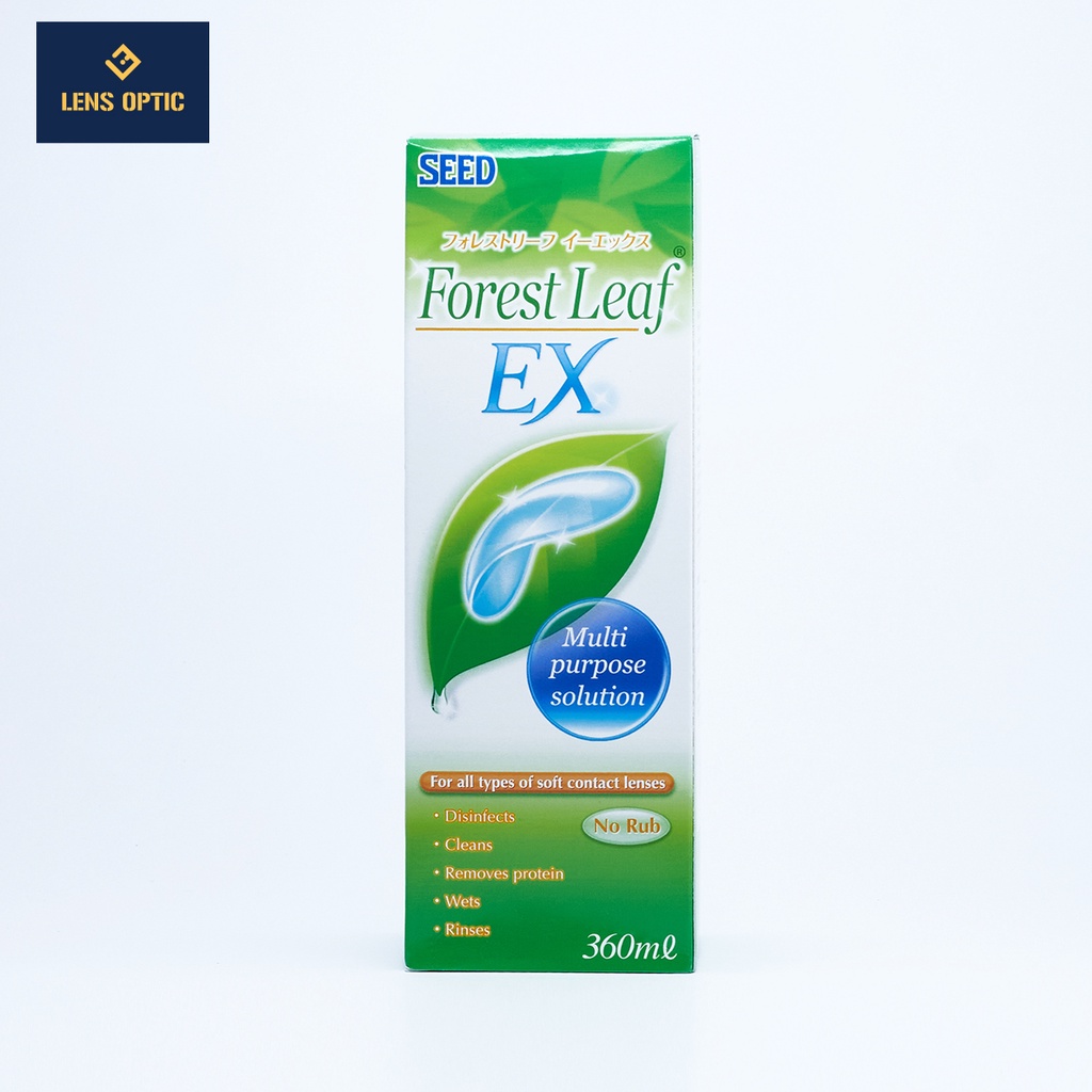 Nước ngâm rửa kính áp tròng Forest Leaf EX SEED cho mắt khô, mắt nhạy cảm - Lens Optic