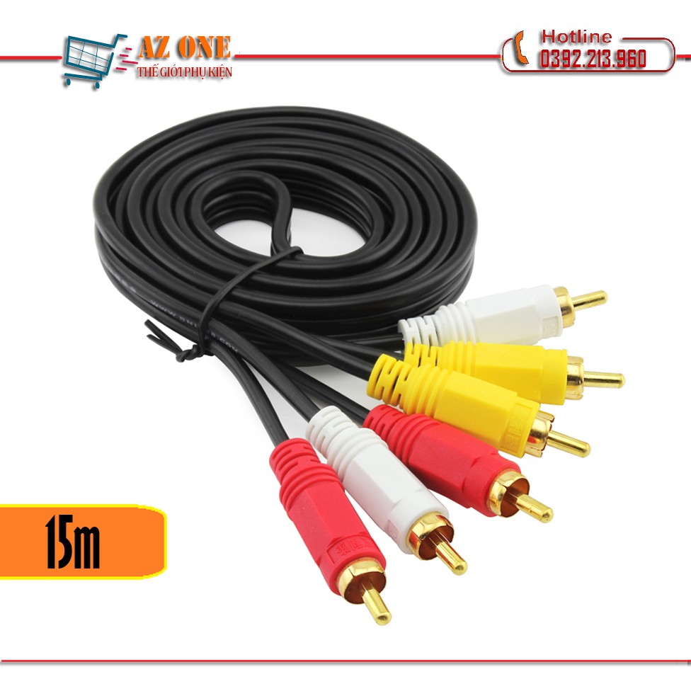 Dây Loa AV 3 ra 3 Cao Cấp Dài 15m