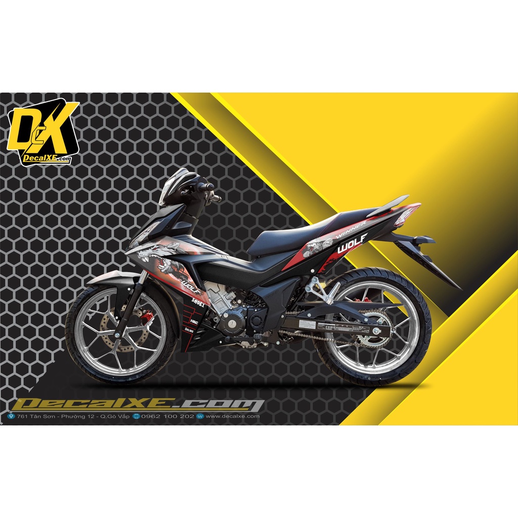 Tem rời dán xe WINNER V1 | Chất Liệu Decal Cao Cấp Chống Nước, Bền Màu, Cắt Khuôn Sẵn Dễ Dán | WINNERV1-TK004