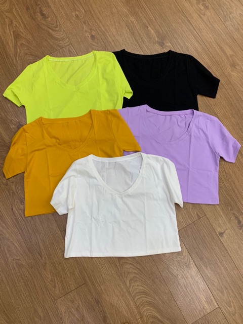 ÁO PHÔNG CROPTOP CỔ TIM MS60167